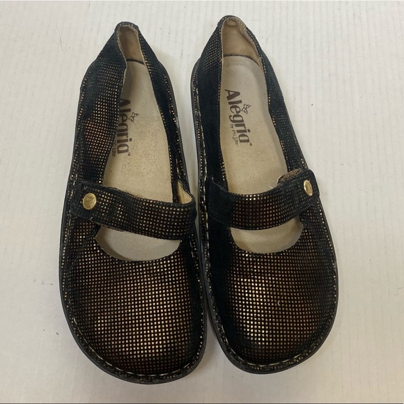 ALEGRIA FEL-348 MARY JANE BRONZE METALLIC Mary Jane SHOES SZ EU 36/US 6.5 - Picture 7 of 9